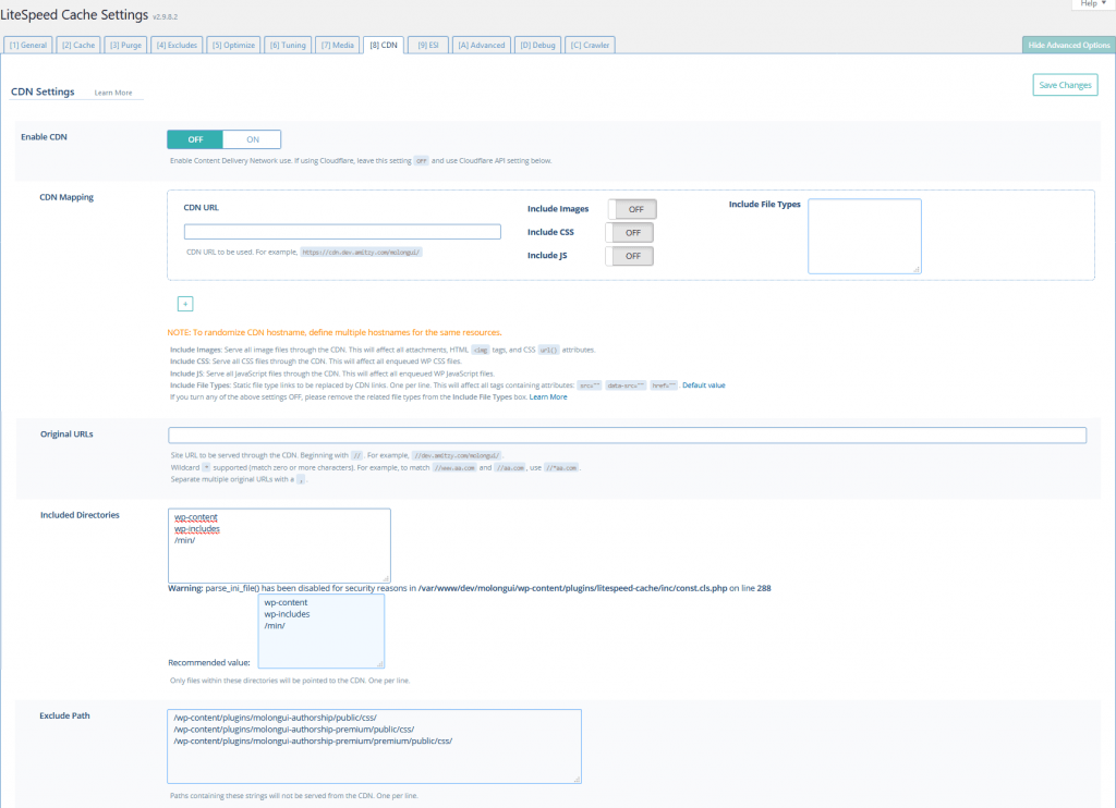 How to exclude CSS files from SpeedLite Cache Plugin