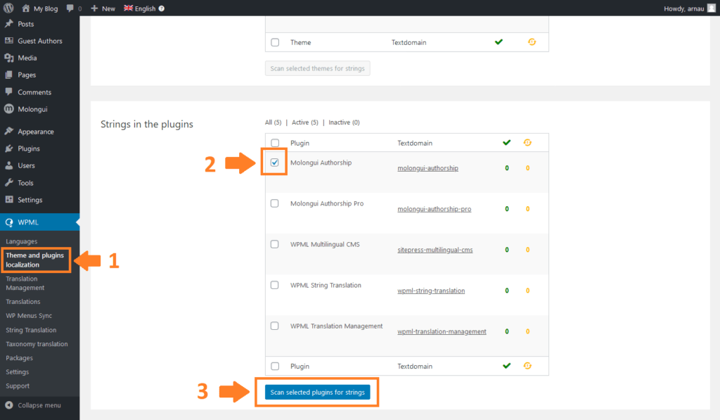 How To Translate Molongui Authorship